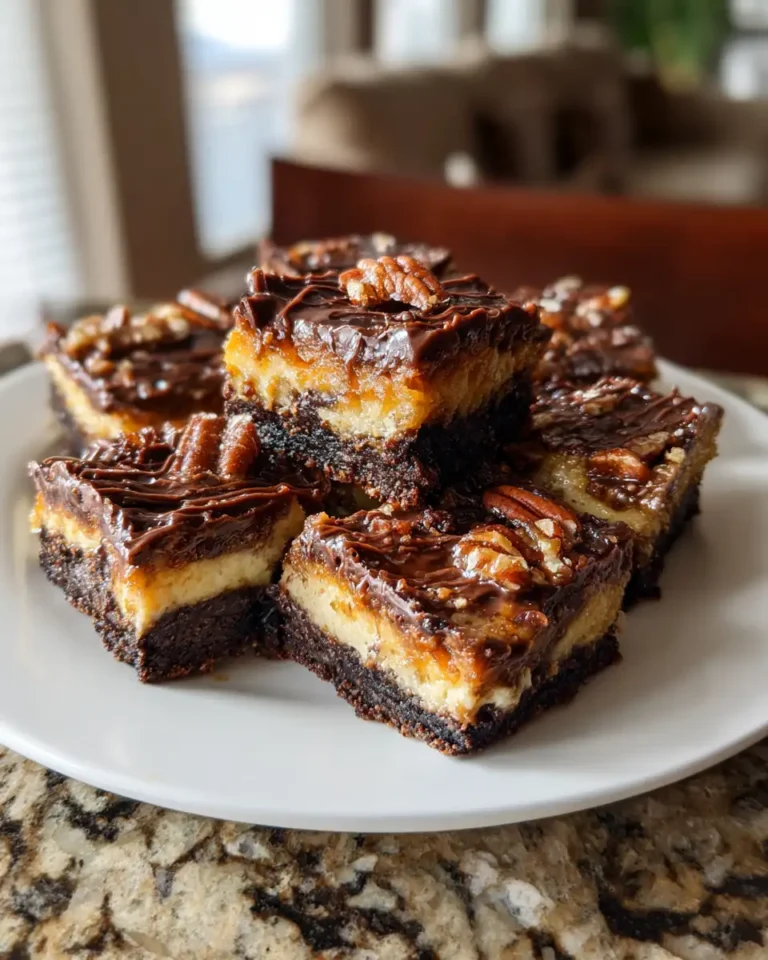 Decadent Delight Chocolate Turtle Cheesecake Bars That Will Sweeten Your Day - Featured Image