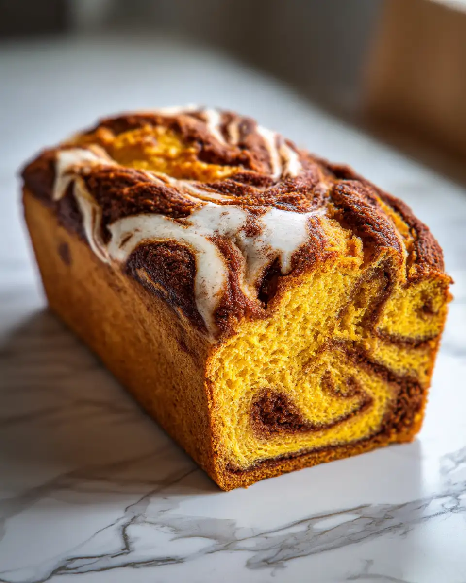 Final dish - Irresistible Cinnamon Swirl Pumpkin Bread: Your New Fall Favorite