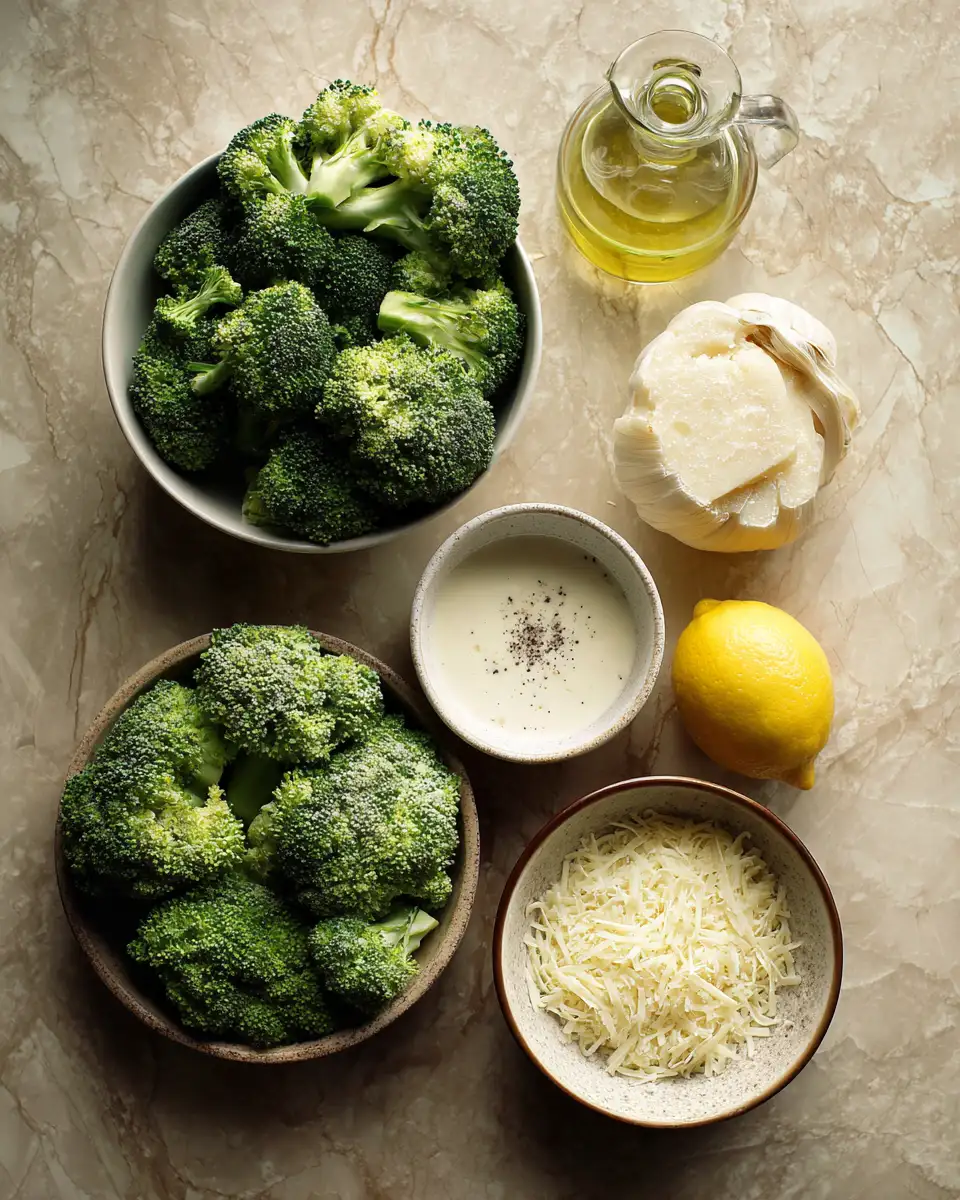 Ingredients for Quick & Creamy: Garlic Parmesan Broccoli Bliss
