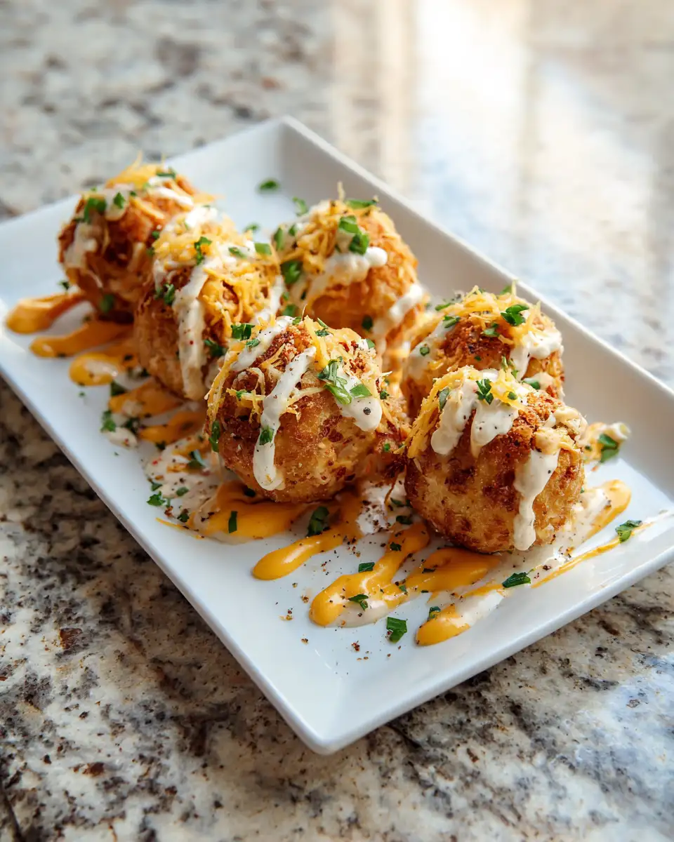 Final dish - Explode Your Taste Buds with Creamy Jalapeño Popper Chicken Bombs and Cheddar Drizzle
