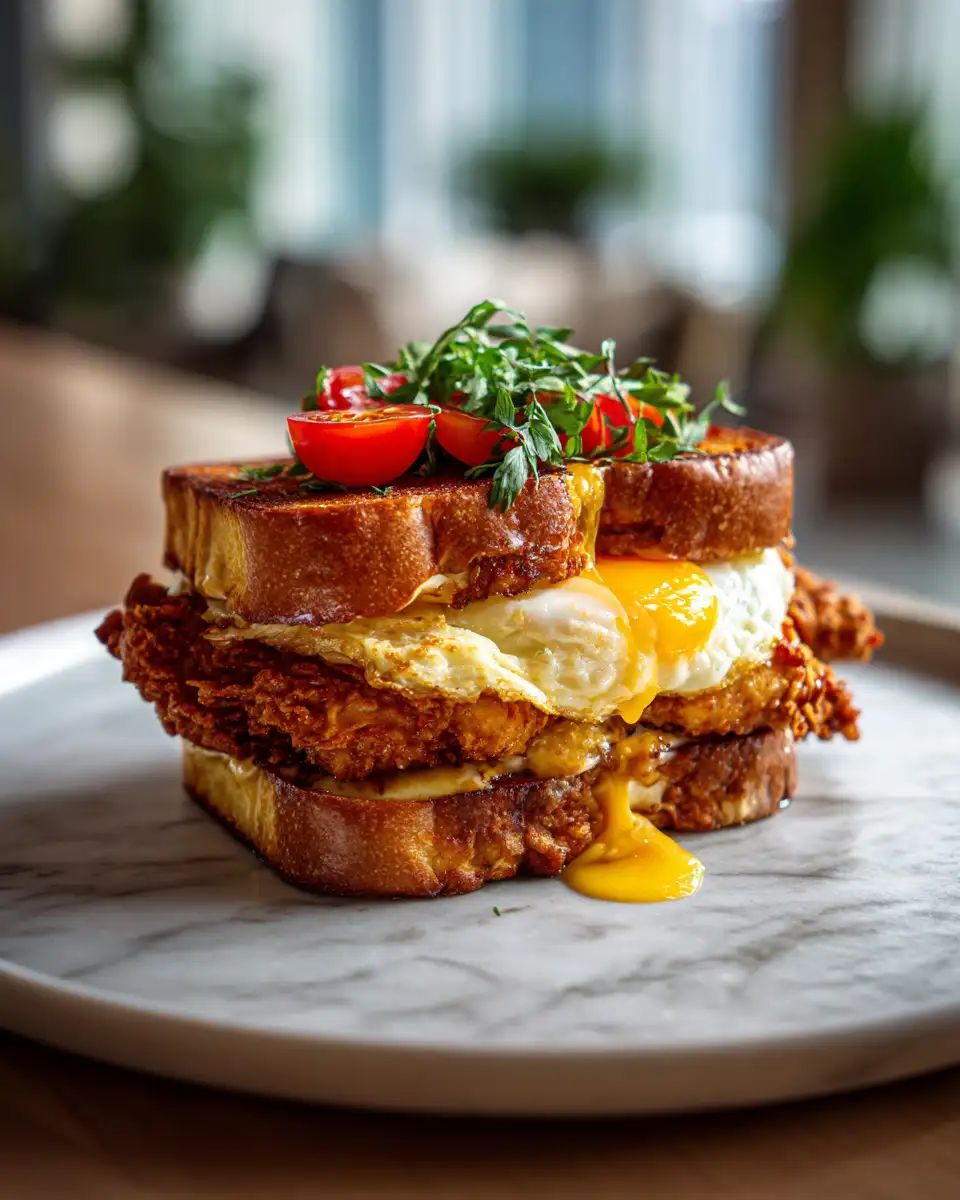 Whip Up a Crispy French Toast Fried Chicken Sandwich in Just 15 Minutes 6 Final dish - Whip Up a Crispy French Toast Fried Chicken Sandwich in Just 15 Minutes