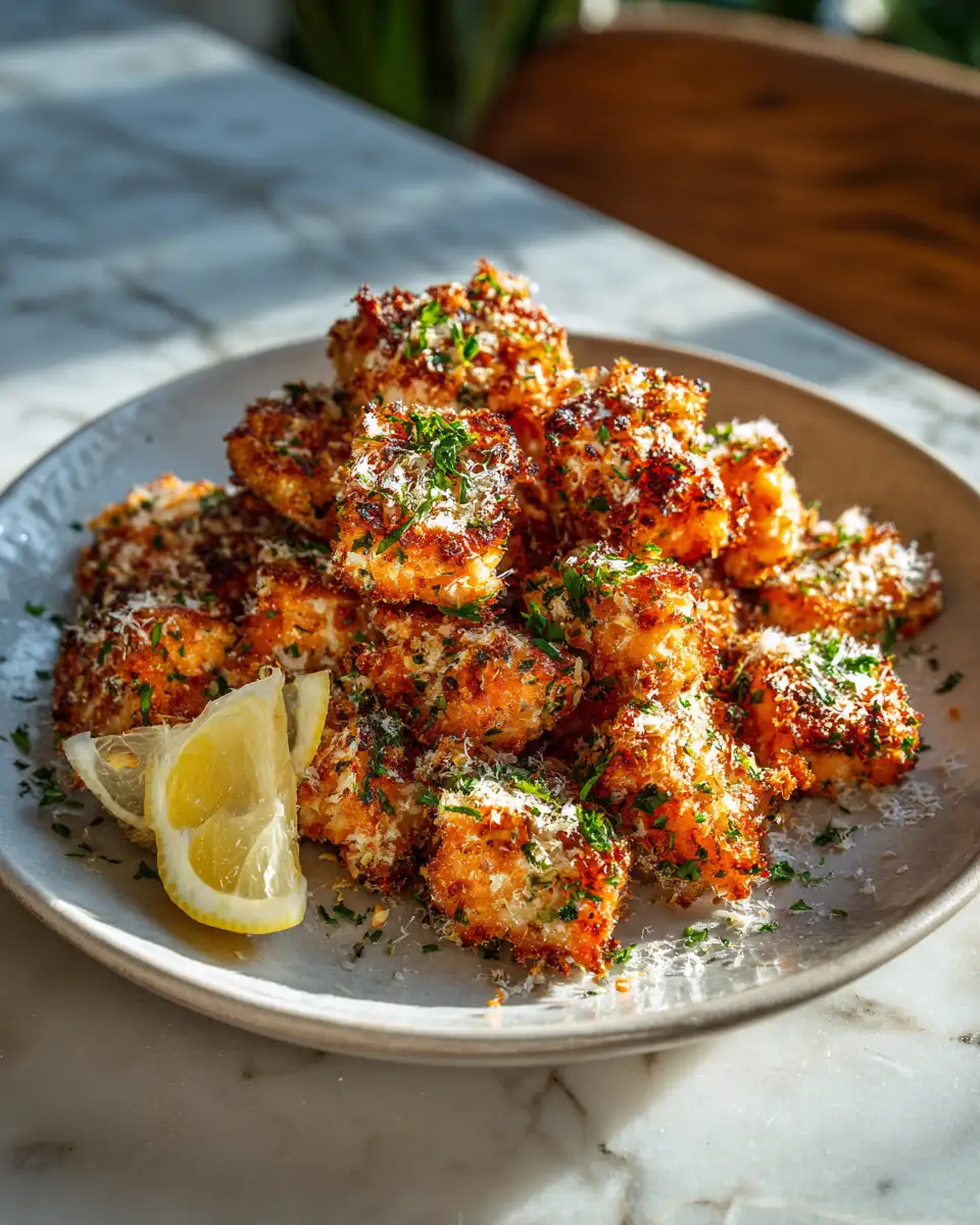 Savor the Crunch with Crispy Parmesan Salmon Bites 6 Final dish - Savor the Crunch with Crispy Parmesan Salmon Bites