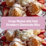 Crispy Wonton Meets Fried Strawberry Cheesecake Bliss: A Match Made in Dessert Heaven