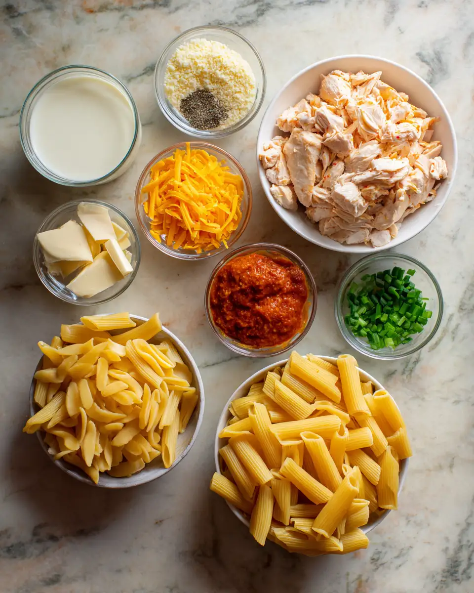 Slow-Cooked Sensation: Irresistible Crockpot Buffalo Chicken Pasta 4 Ingredients for Slow-Cooked Sensation: Irresistible Crockpot Buffalo Chicken Pasta