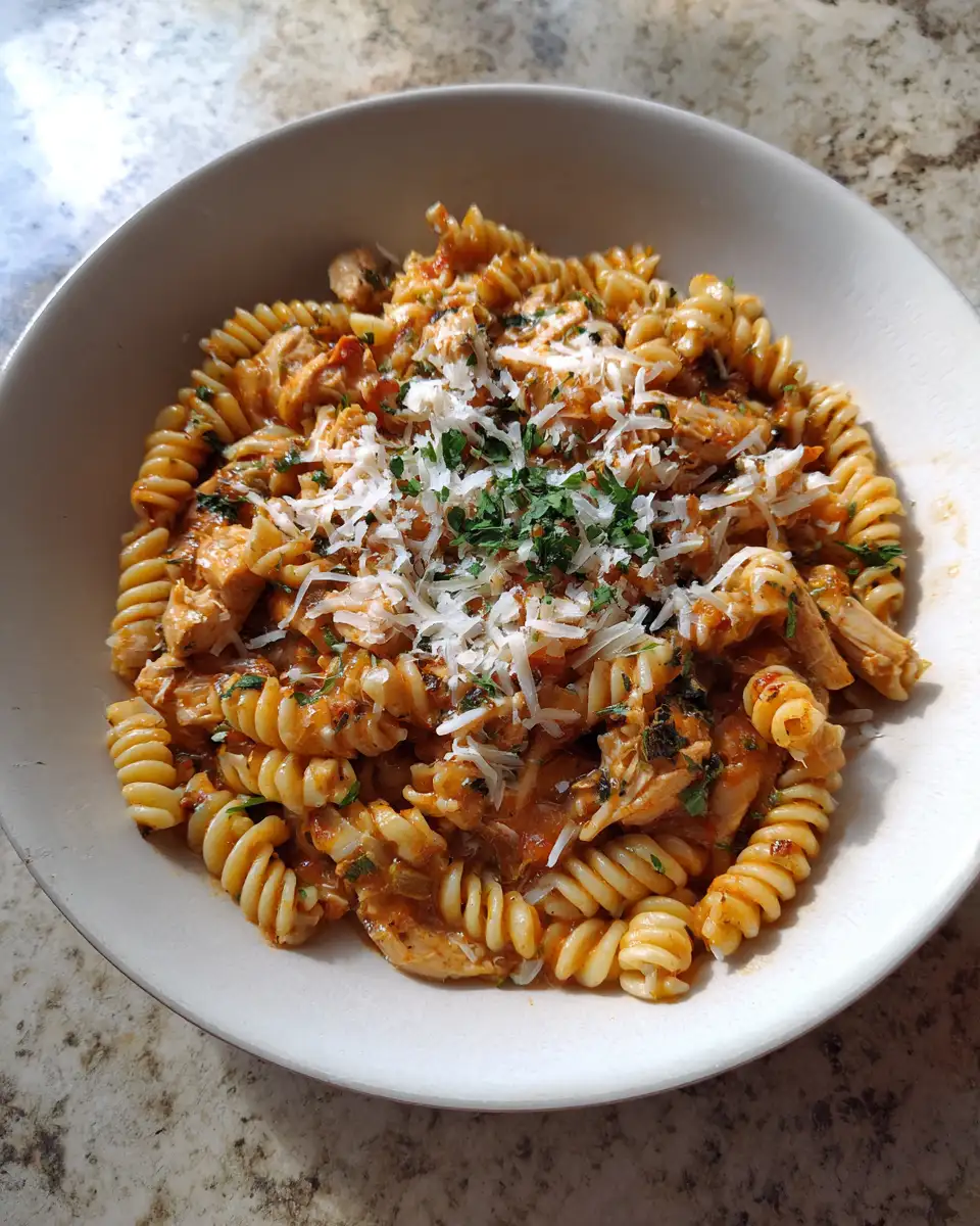 Savor the Flavors of Crockpot Tuscan Chicken Pasta: A Slow-Cooked Italian Delight 6 Final dish - Savor the Flavors of Crockpot Tuscan Chicken Pasta: A Slow-Cooked Italian Delight