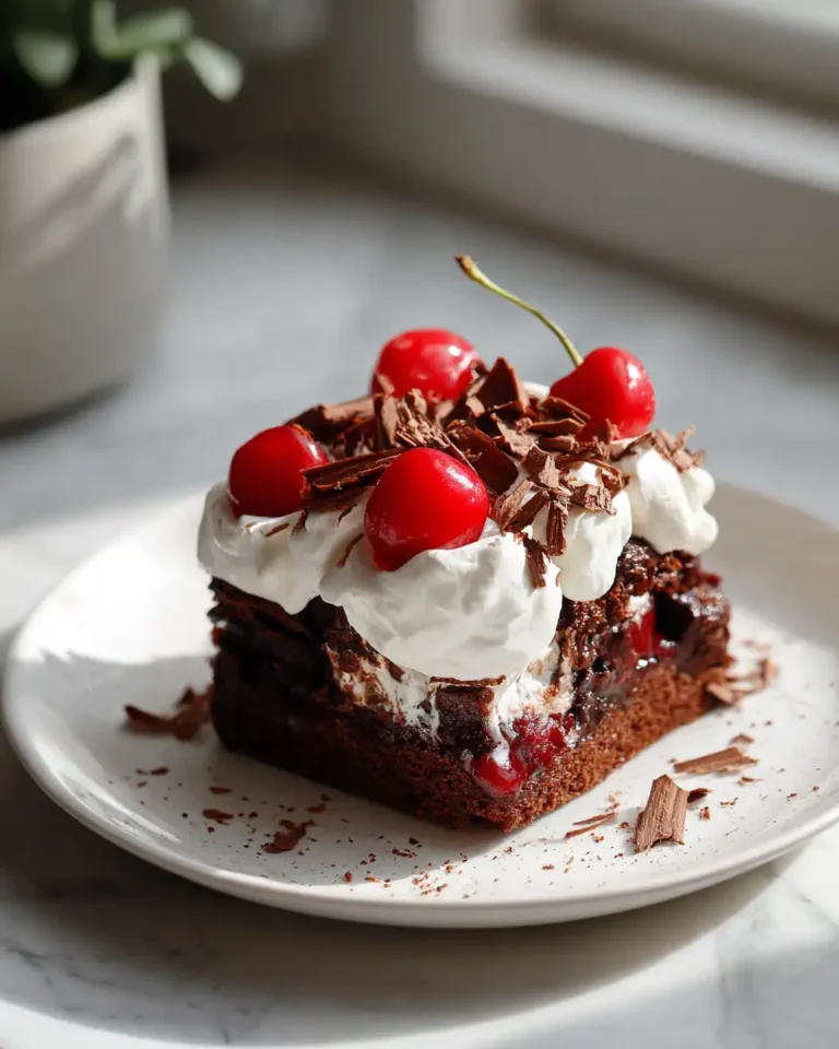 Indulge in Bliss with Our Decadent Chocolate Cherry Brownie Poke Cake Recipe for Chocolate Lovers - Featured Image