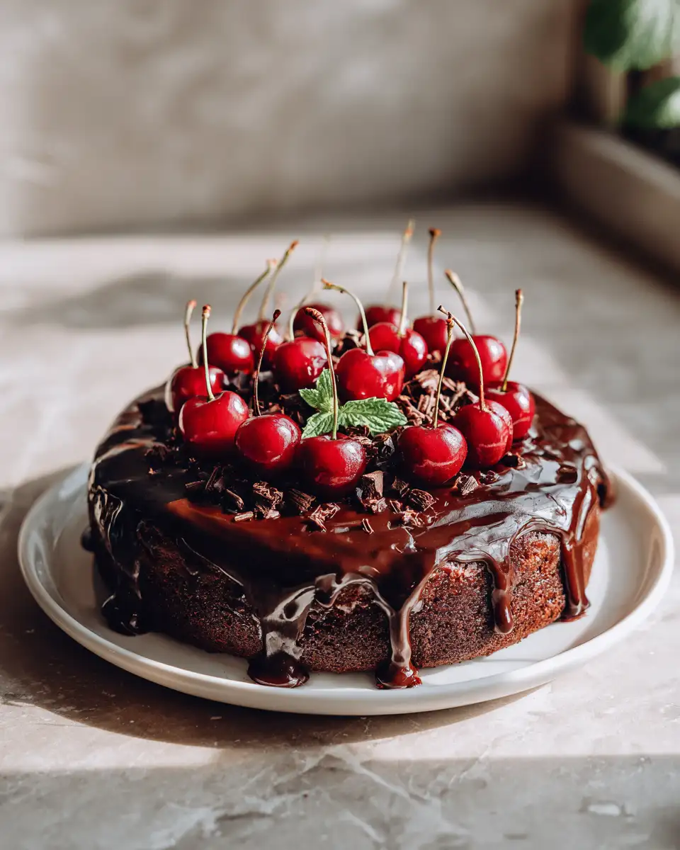 Indulge in Bliss with Our Decadent Chocolate Cherry Brownie Poke Cake Recipe for Chocolate Lovers 6 Final dish - Indulge in Bliss with Our Decadent Chocolate Cherry Brownie Poke Cake Recipe for Chocolate Lovers