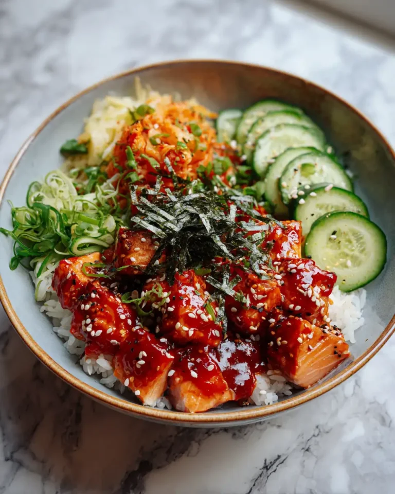 Spice Up Your Dinner with a Gochujang Salmon Rice Bowl Delight - Featured Image