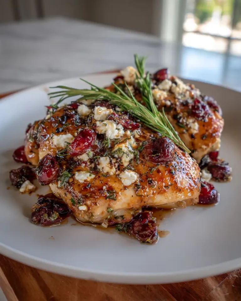 Sweet & Savory Delight: Honey Cranberry Chicken Bake with Feta Cheese - Featured Image