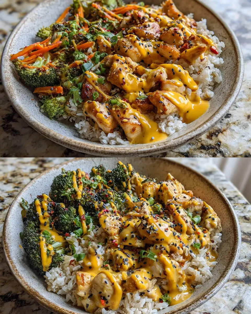 Final dish - Sweet and Savory Delight: Irresistible Honey Mustard Chicken Bowls