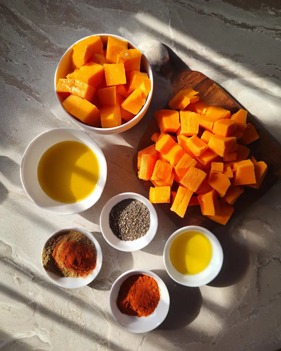 Ingredients for Sweet Autumn Delight: Honey Roasted Butternut Squash Transformation