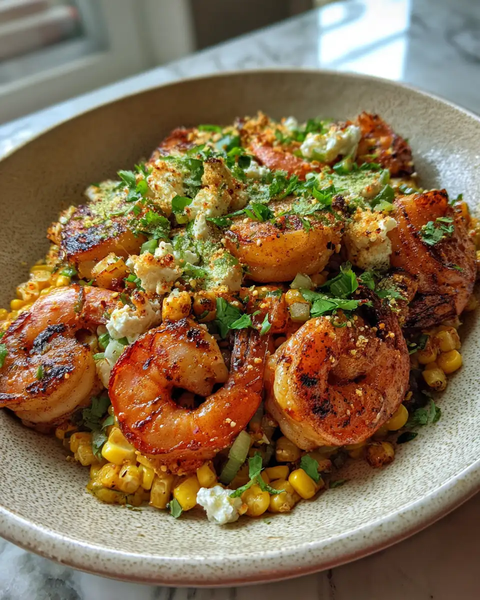 Savor the Flavors: Mexican Street Corn and Shrimp Delight 6 Final dish - Savor the Flavors: Mexican Street Corn and Shrimp Delight