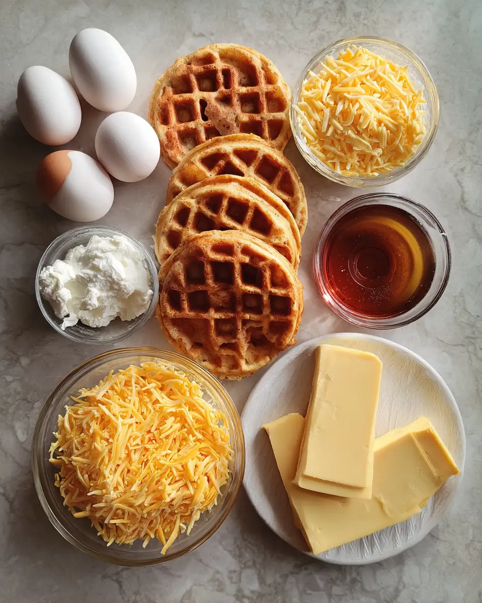 Ingredients for Whip Up Mini Sausage and Egg Waffle Tacos in Just 15 Minutes