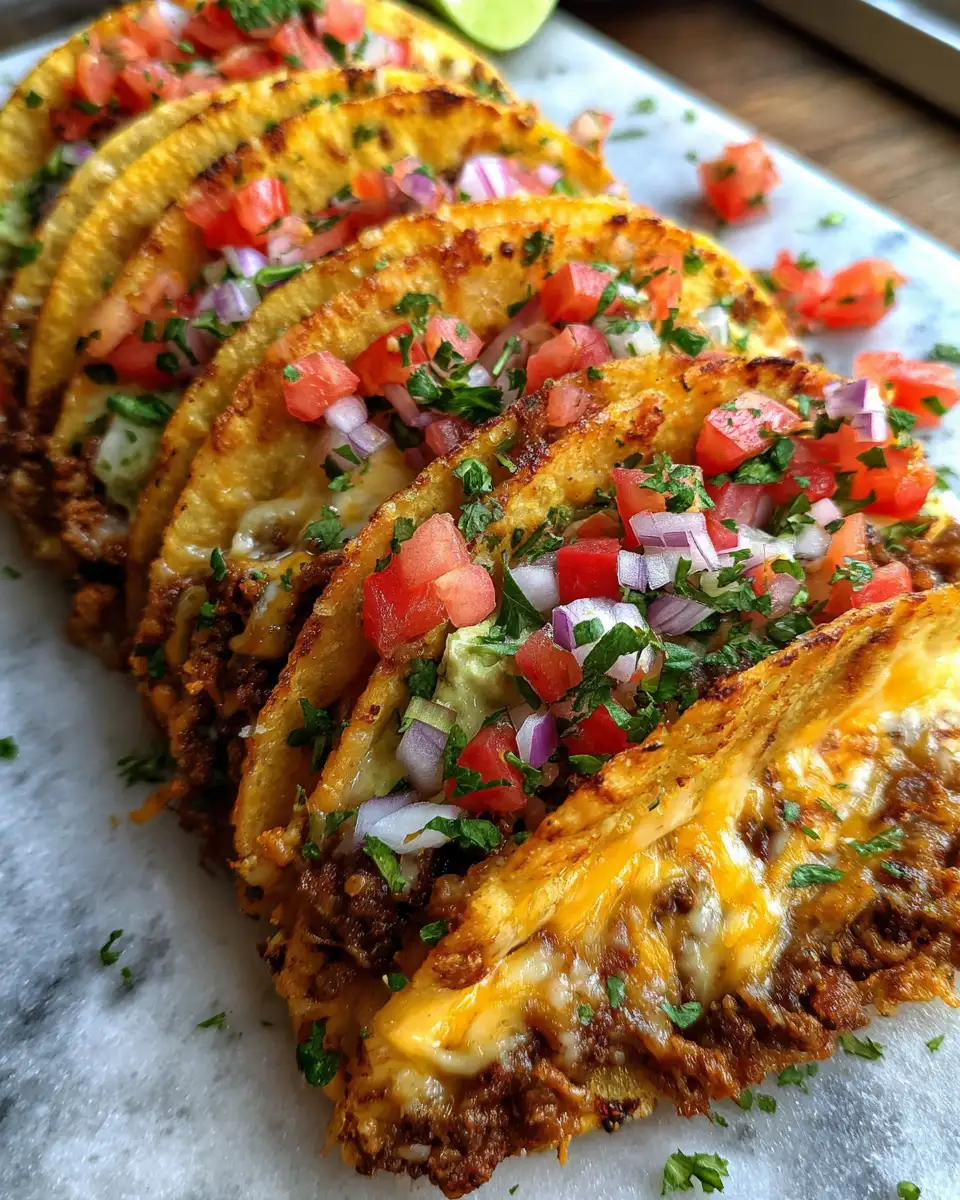 Final dish - Oven-Baked Cheesy Tacos Yum: A Melty Fiesta in Every Bite