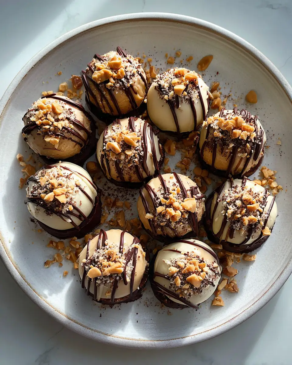 Decadent Delights: Irresistible Peanut Butter Cheesecake Truffles 6 Final dish - Decadent Delights: Irresistible Peanut Butter Cheesecake Truffles