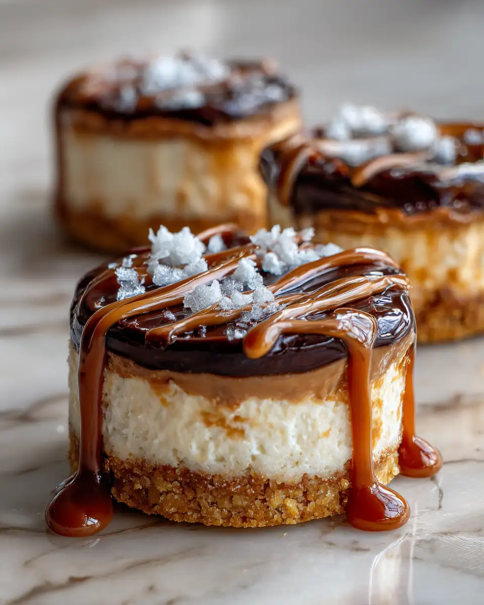 Irresistibly Delicious: Peanut Butter Chocolate Caramel Cheesecake Bites Delight 6 Final dish - Irresistibly Delicious: Peanut Butter Chocolate Caramel Cheesecake Bites Delight