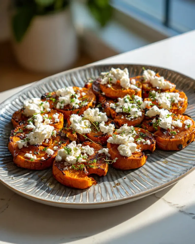 Sweet Meets Savory: Roasted Sweet Potato Rounds with Honey and Feta Delight - Featured Image