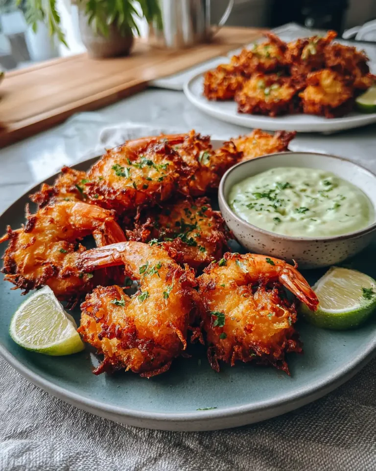 Crispy Shrimp Fritters with Zesty Lime Mayonnaise Delight - Featured Image