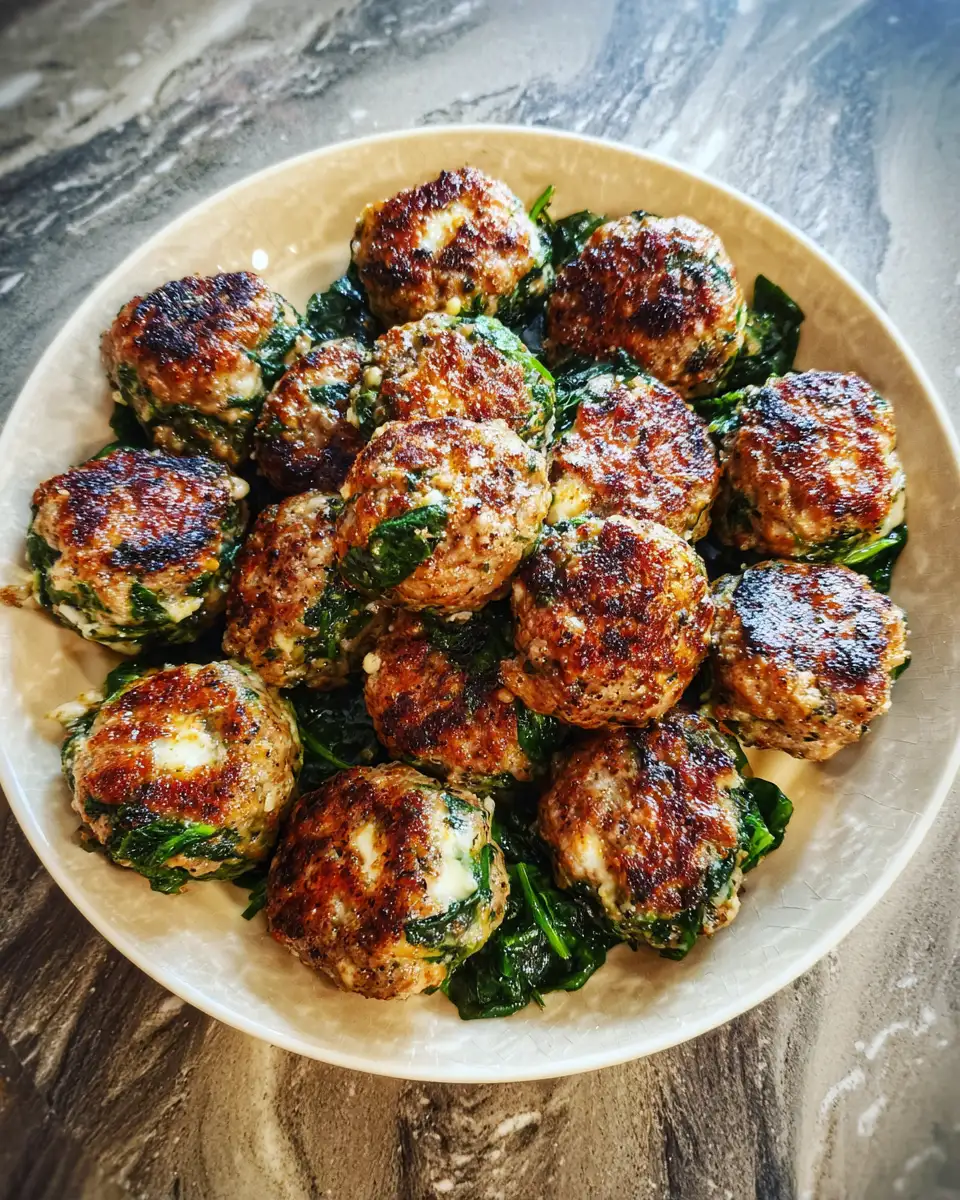 Quick & Delicious: Spinach Garlic Meatballs Stuffed with Mozzarella in 15 Minutes 4 Ingredients for Quick & Delicious: Spinach Garlic Meatballs Stuffed with Mozzarella in 15 Minutes