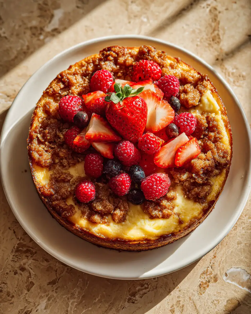 Tropical Bliss: Dive into Our Luscious Fruit Cheesecake Crumb Cake 6 Final dish - Tropical Bliss: Dive into Our Luscious Fruit Cheesecake Crumb Cake