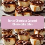 Indulge in Irresistible Turtle Chocolate Caramel Cheesecake Bites