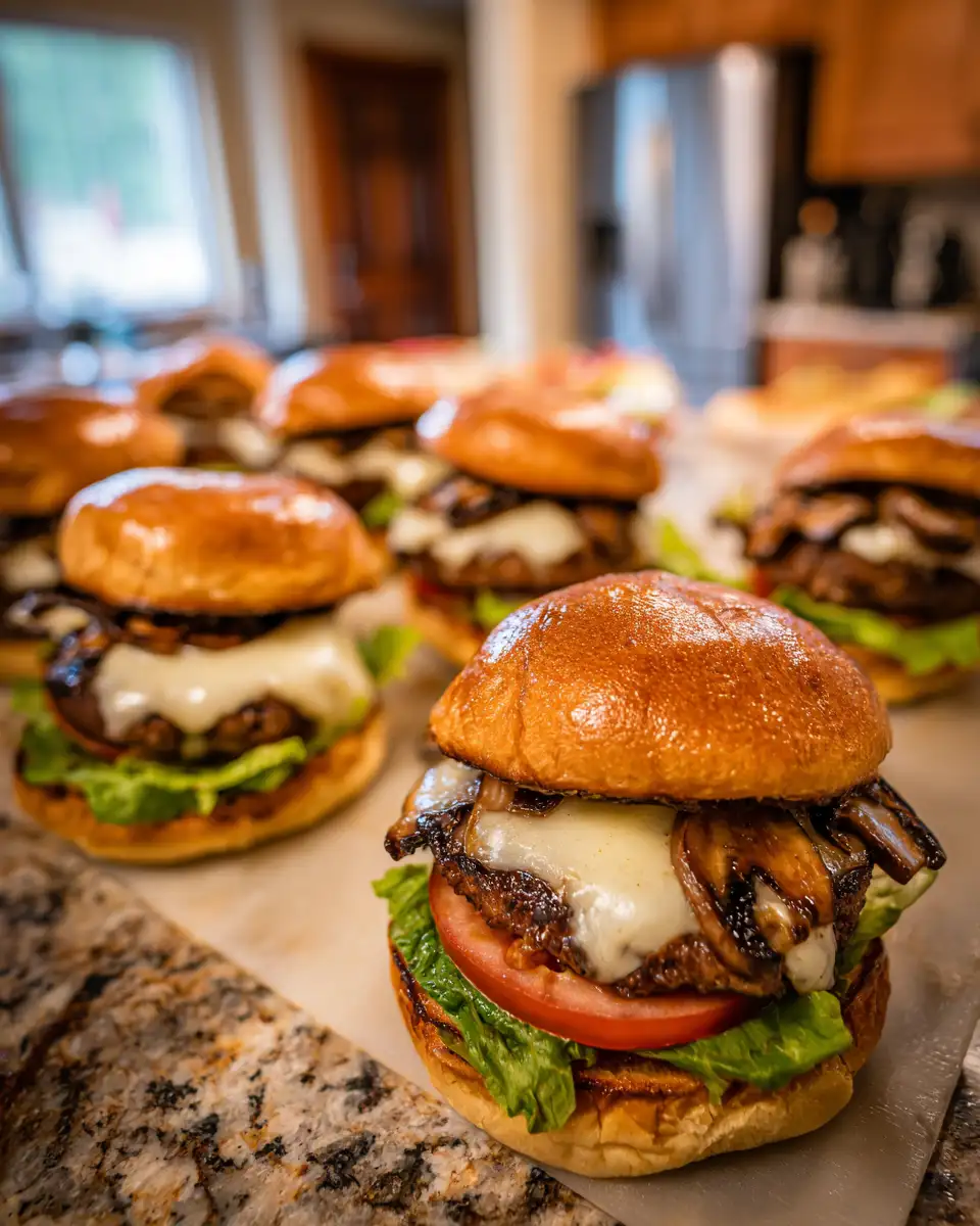 Ingredients for Savor the Flavor: Whiskey-Glazed Mushroom Swiss Smash Burger Bliss