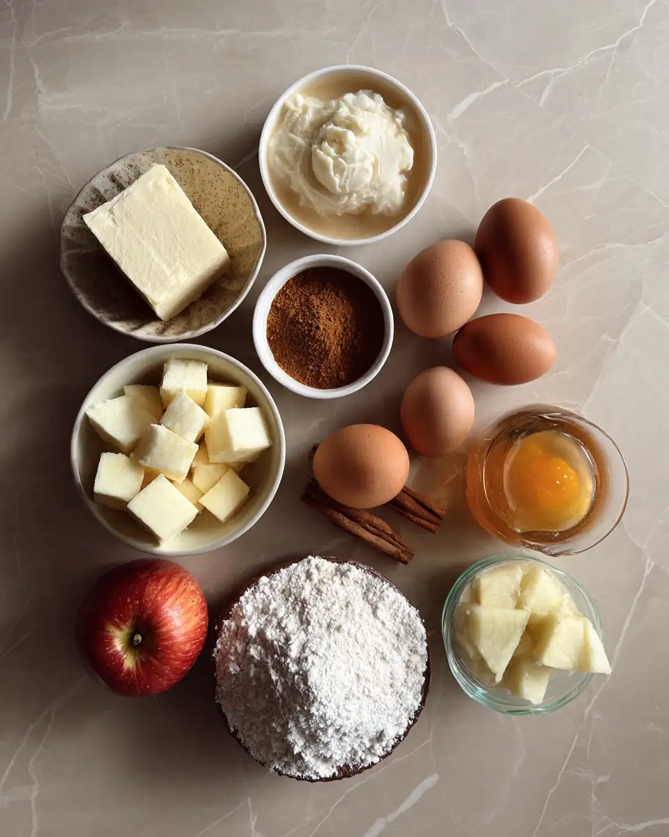 Ingredients for Irresistible Brown Butter Maple Apple Bars: A Fall Flavor Explosion