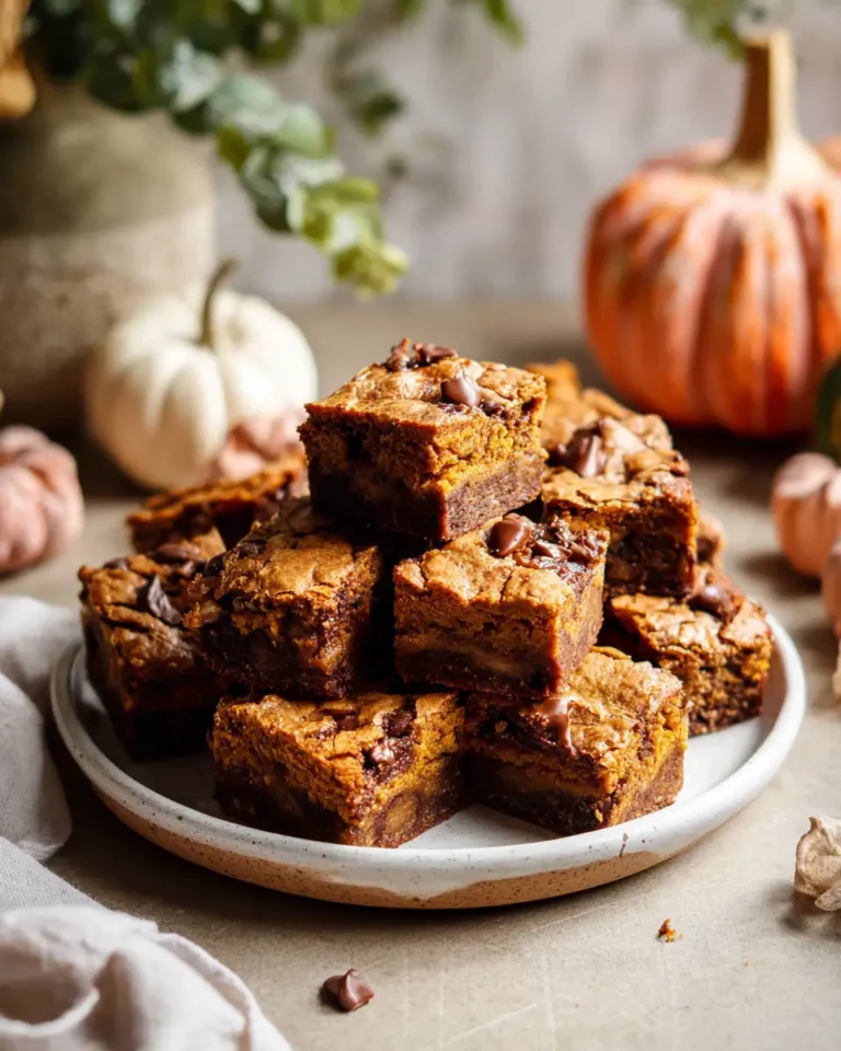 Indulge in Autumn Bliss with Irresistible Brown Butter Pumpkin Blondies - Featured Image