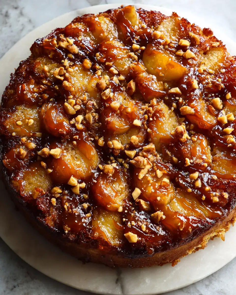 Final dish - Decadent Delights: Dive Into the Sweetness of Caramel Apple Upside Down Cake