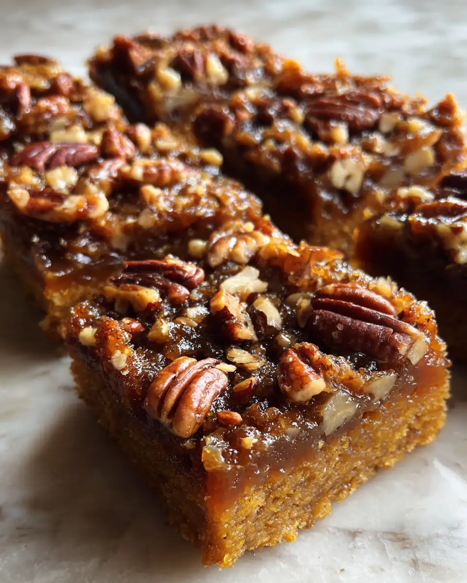 Final dish - Irresistible Indulgence: Caramel Pecan Pumpkin Bars Delight