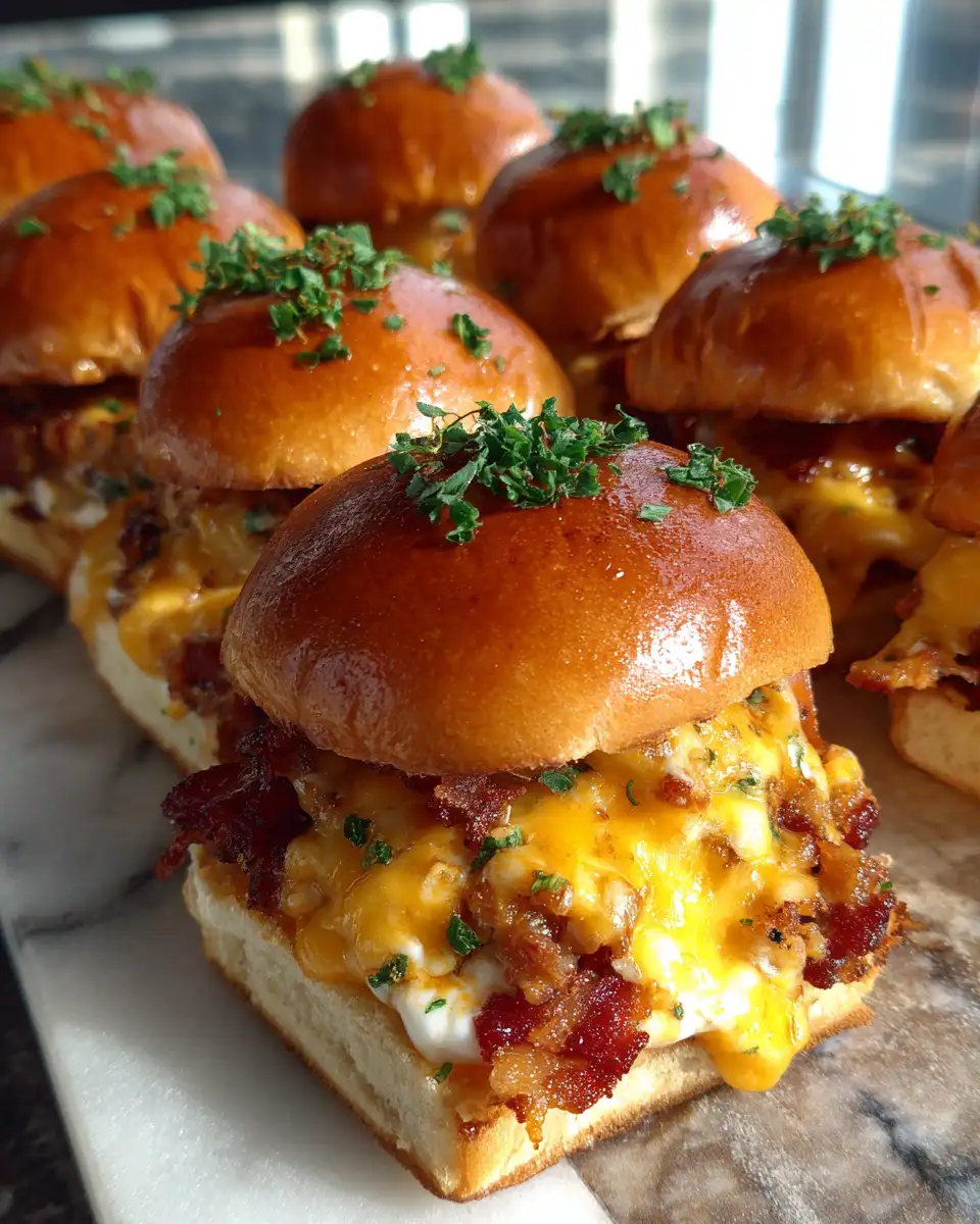 Final dish - Irresistible Cheesy Chicken Bacon Ranch Sliders That Will Wow Your Taste Buds