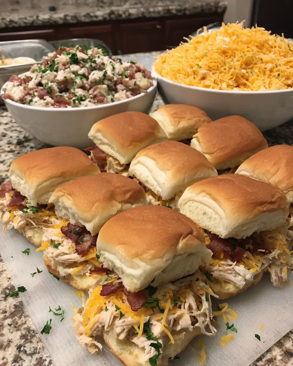 Ingredients for Irresistible Cheesy Chicken Bacon Ranch Sliders That Will Wow Your Taste Buds