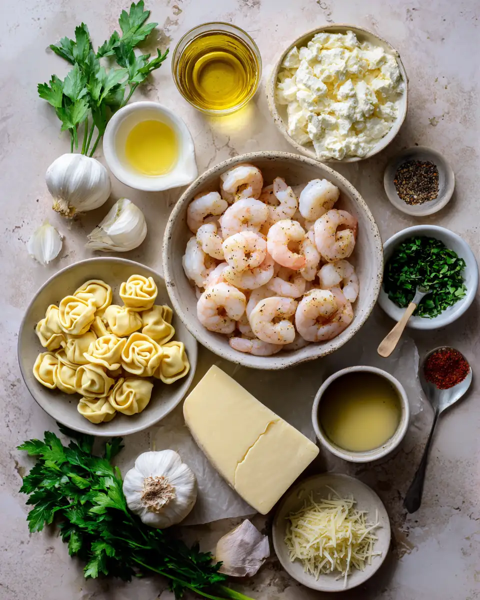 Ingredients for Indulge in a Flavor Explosion with Creamy Cajun Shrimp Tortellini