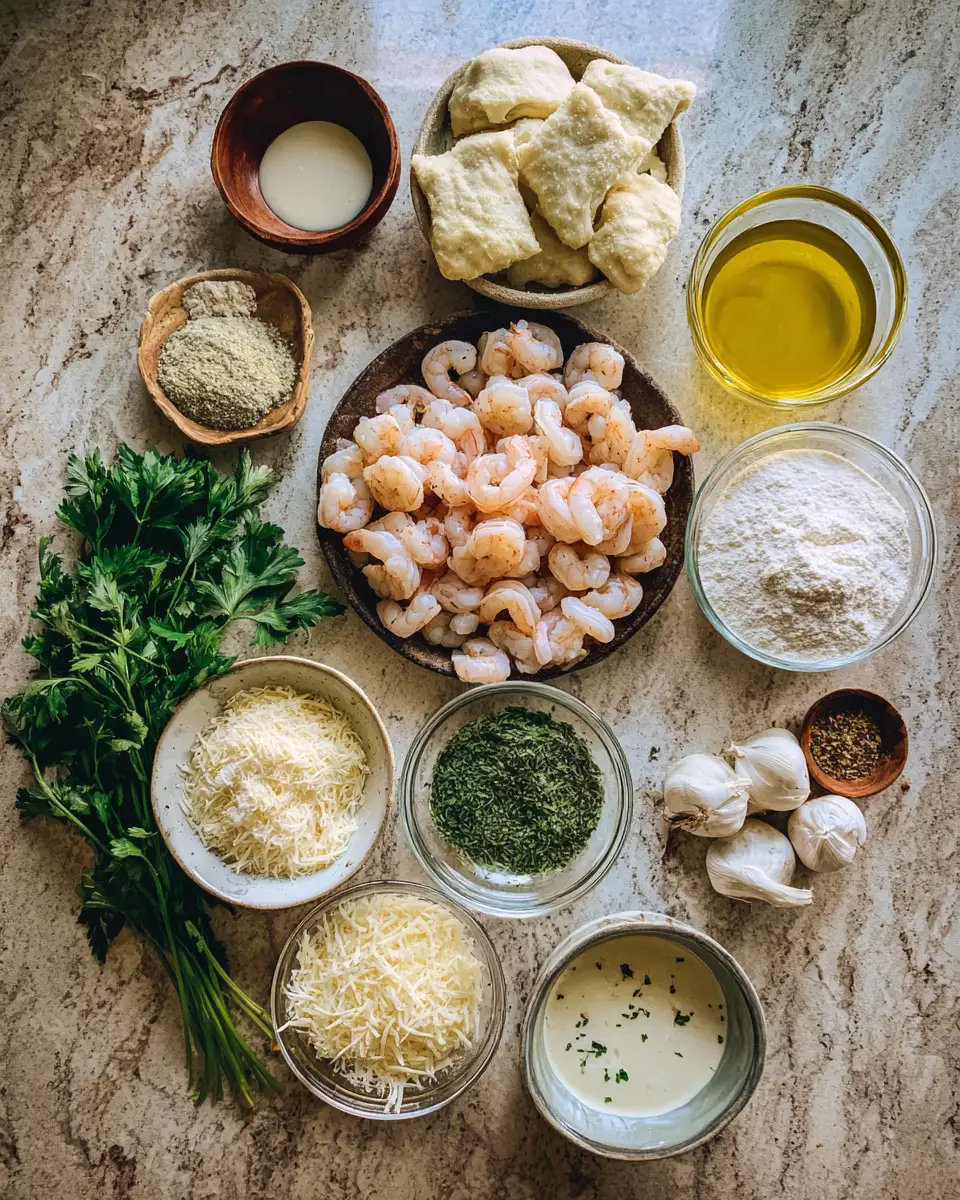 Ingredients for Indulge in Comfort: Creamy Garlic Parmesan Shrimp Gnocchi Delight