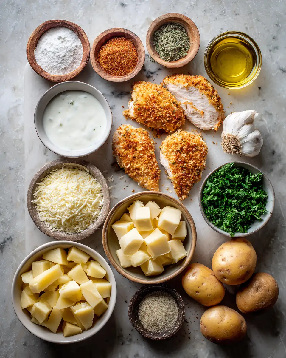 Ultimate Comfort: Crispy Ranch Chicken Potato Bowls That Will Wow Your Taste Buds 4 Ingredients for Ultimate Comfort: Crispy Ranch Chicken Potato Bowls That Will Wow Your Taste Buds