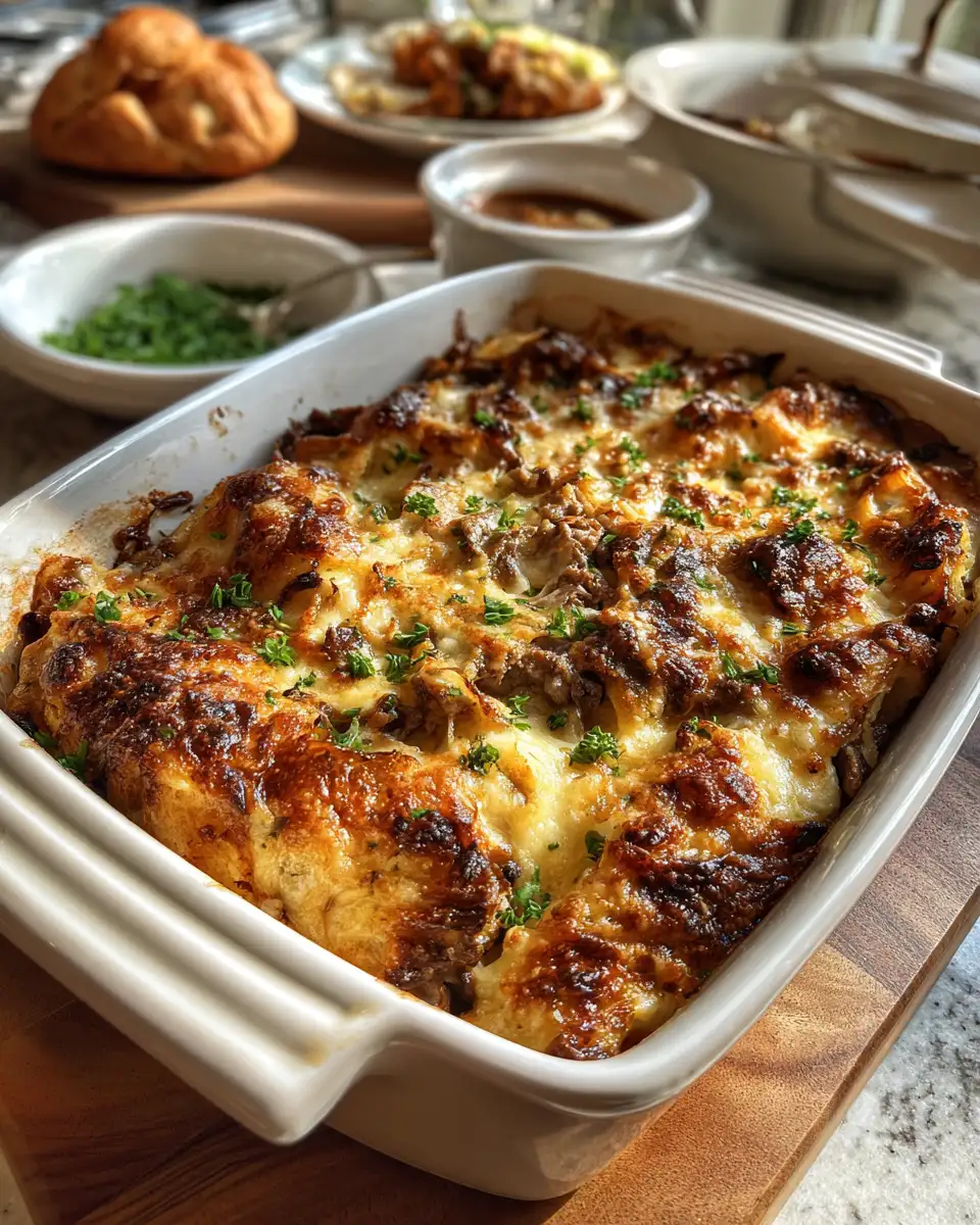 Final dish - Savory Delights: Unveiling the Magic of French Onion Beef Casserole