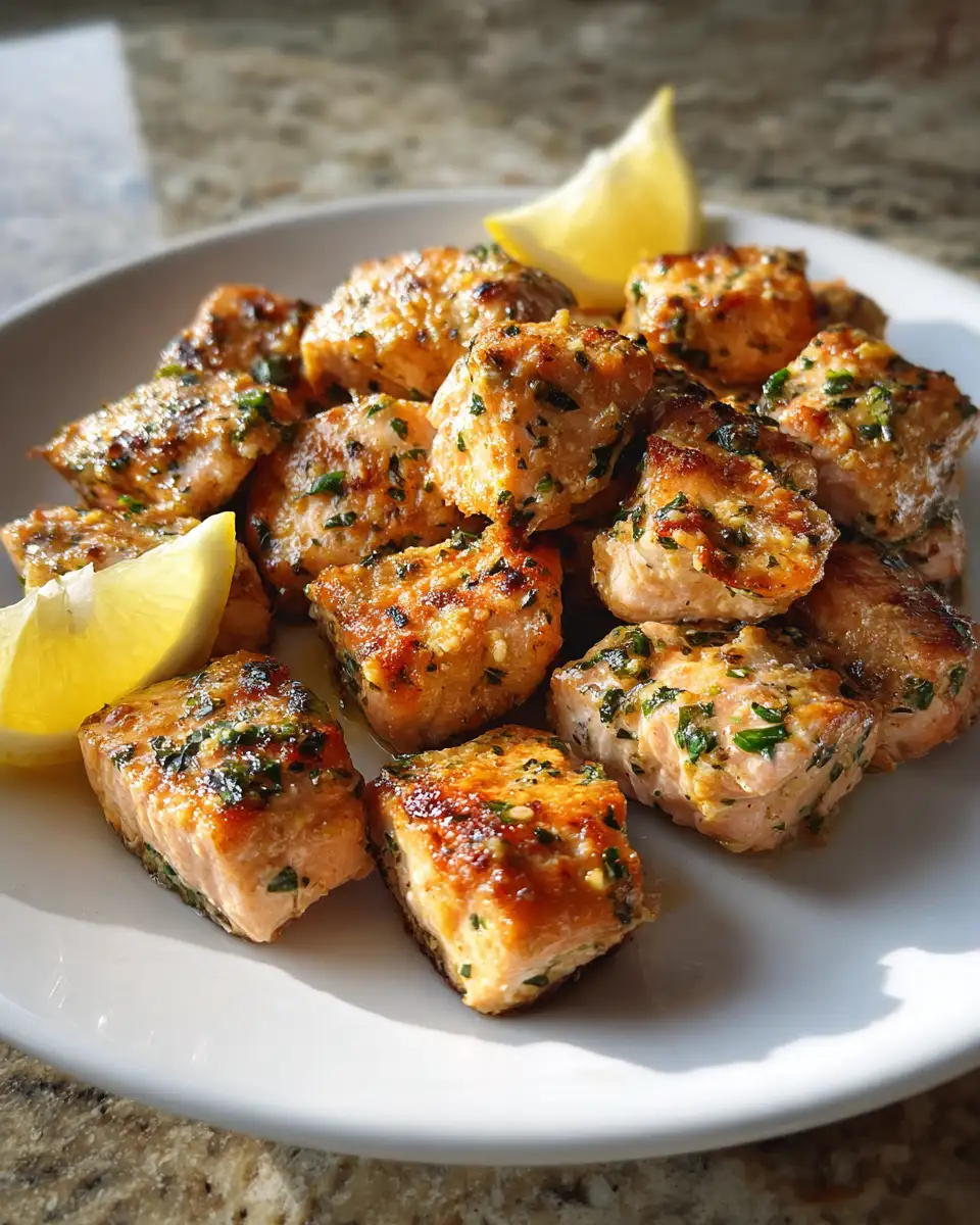 Savor the Flavor: Irresistible Garlic Butter Salmon Bites 6 Final dish - Savor the Flavor: Irresistible Garlic Butter Salmon Bites