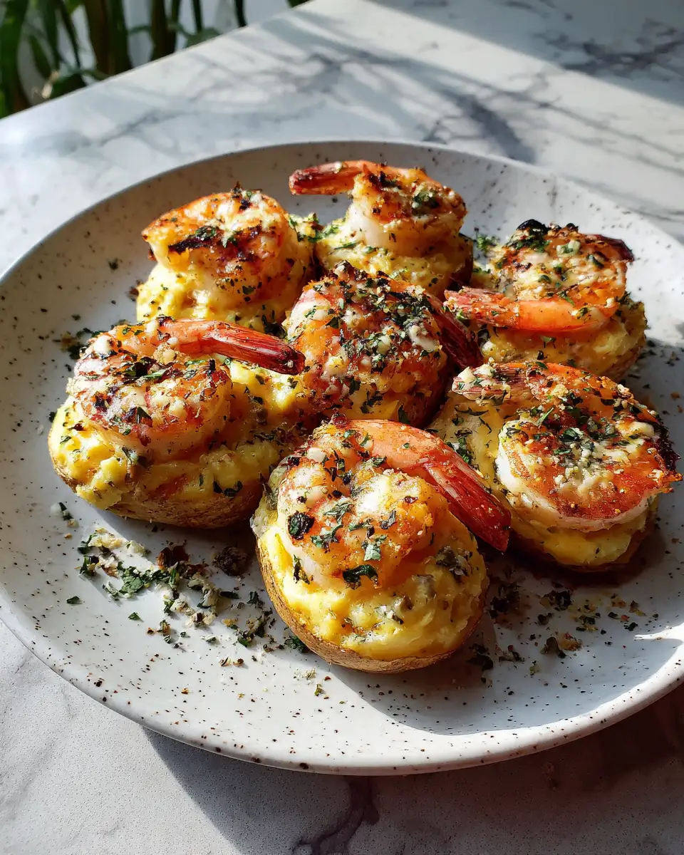 Final dish - Decadent Garlic Butter Shrimp Stuffed Potatoes to Elevate Your Dinner Game