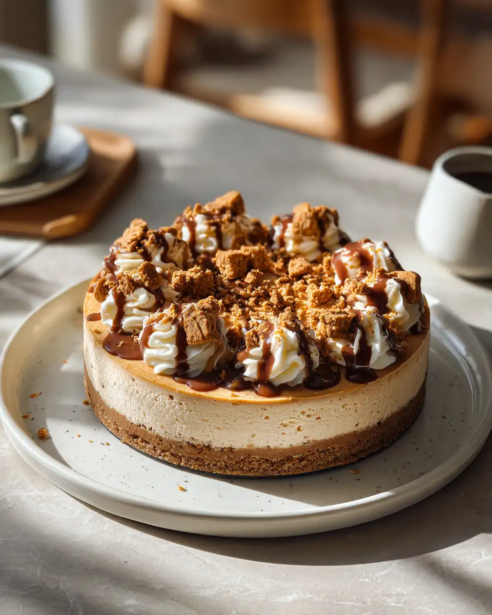 Final dish - Indulge in Fall Flavors with No Bake Biscoff Pumpkin Cheesecake