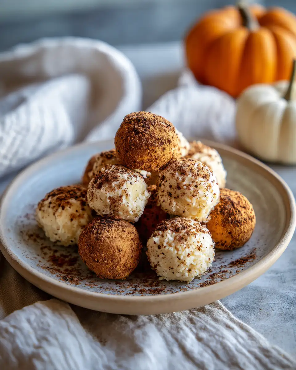 Final dish - Indulge in Fall Bliss with No Bake Pumpkin Cheesecake Truffles