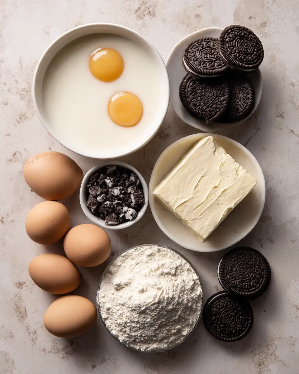 Decadent Layers: Indulge in Oreo Cheesecake Brownie Bars 4 Ingredients for Decadent Layers: Indulge in Oreo Cheesecake Brownie Bars