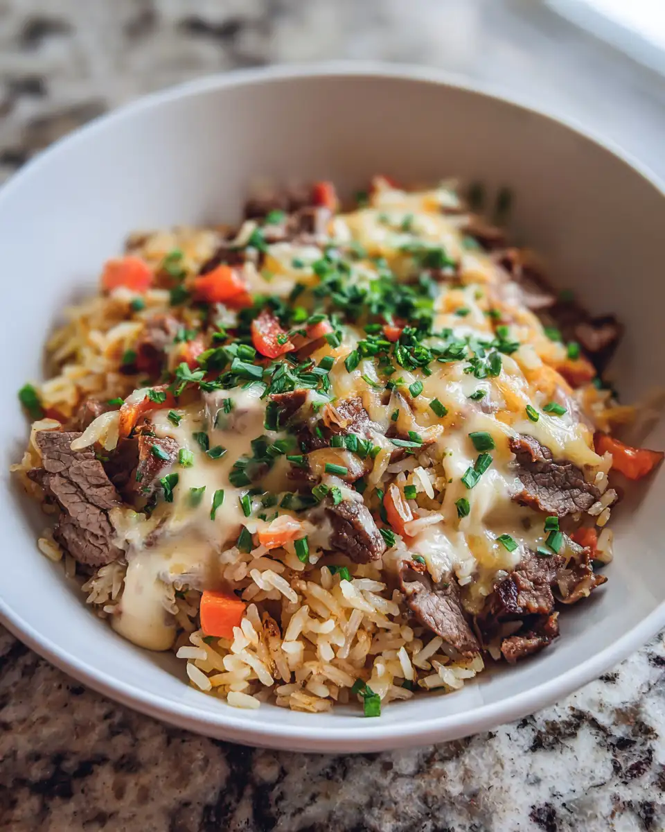 Final dish - Philly Cheesesteak Rice Bowls: A Delicious Twist on a Classic Favorite
