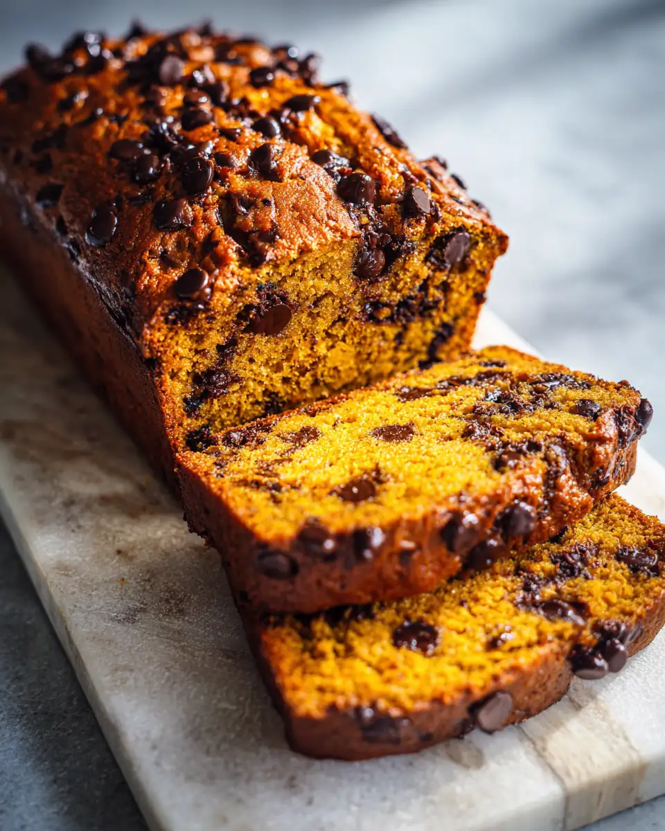 Final dish - Irresistibly Moist Pumpkin Chocolate Chip Bread That Will Sweeten Your Fall