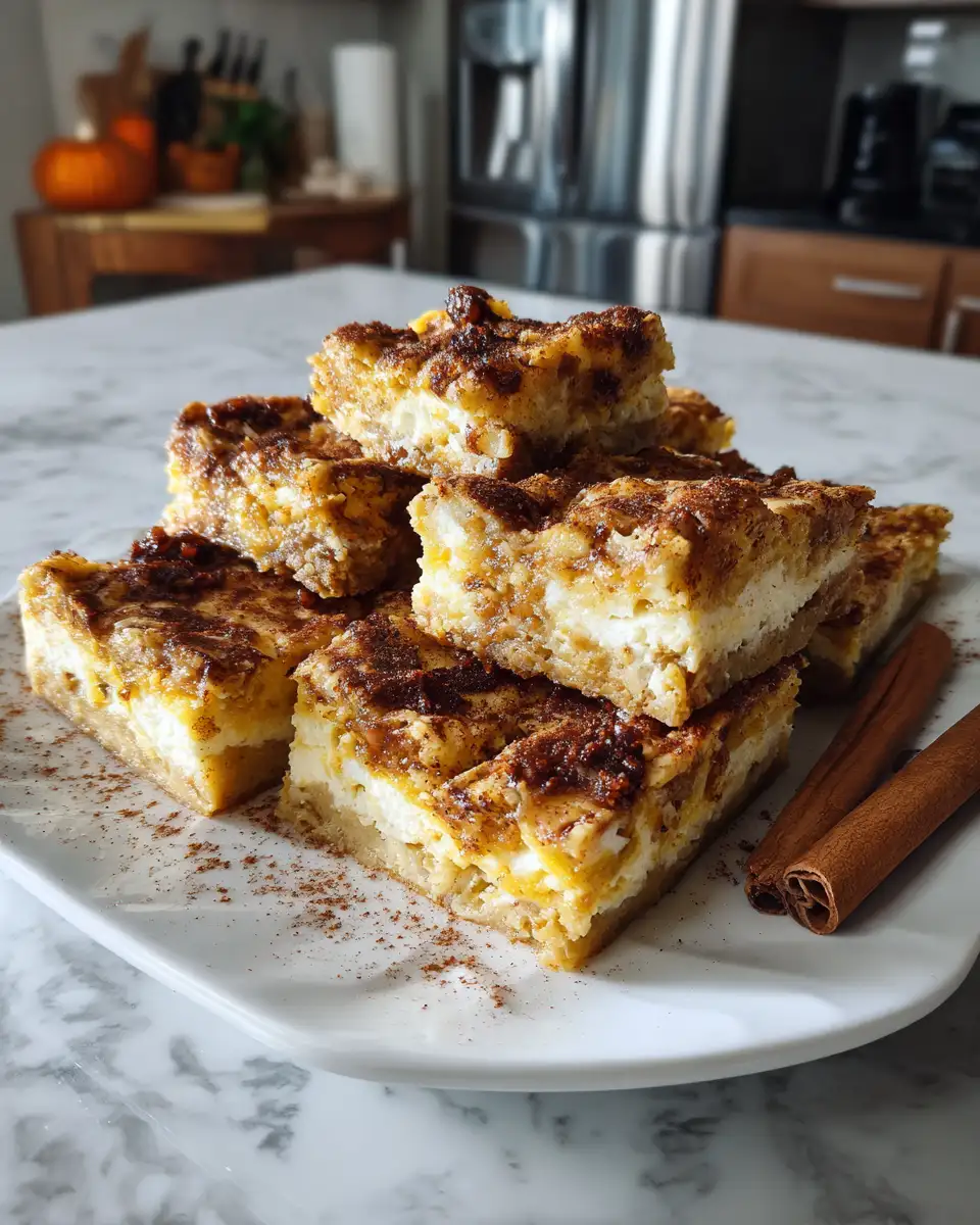 Final dish - Decadent Pumpkin Cream Cheese Bars to Spice Up Your Fall