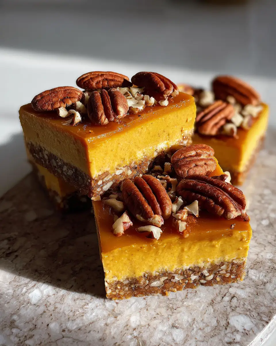 Final dish - Decadent Delight: Pumpkin Pecan Cheesecake Bars for Fall Indulgence