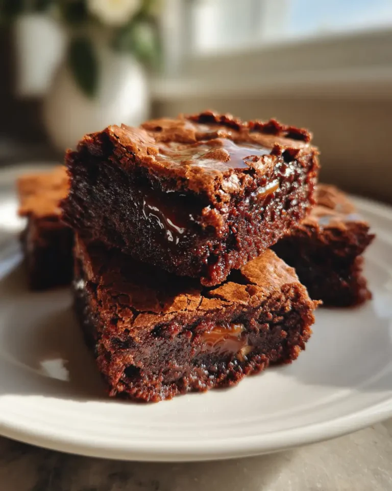 Decadence Redefined: Irresistible Salted Caramel Pecan Brownies - Featured Image
