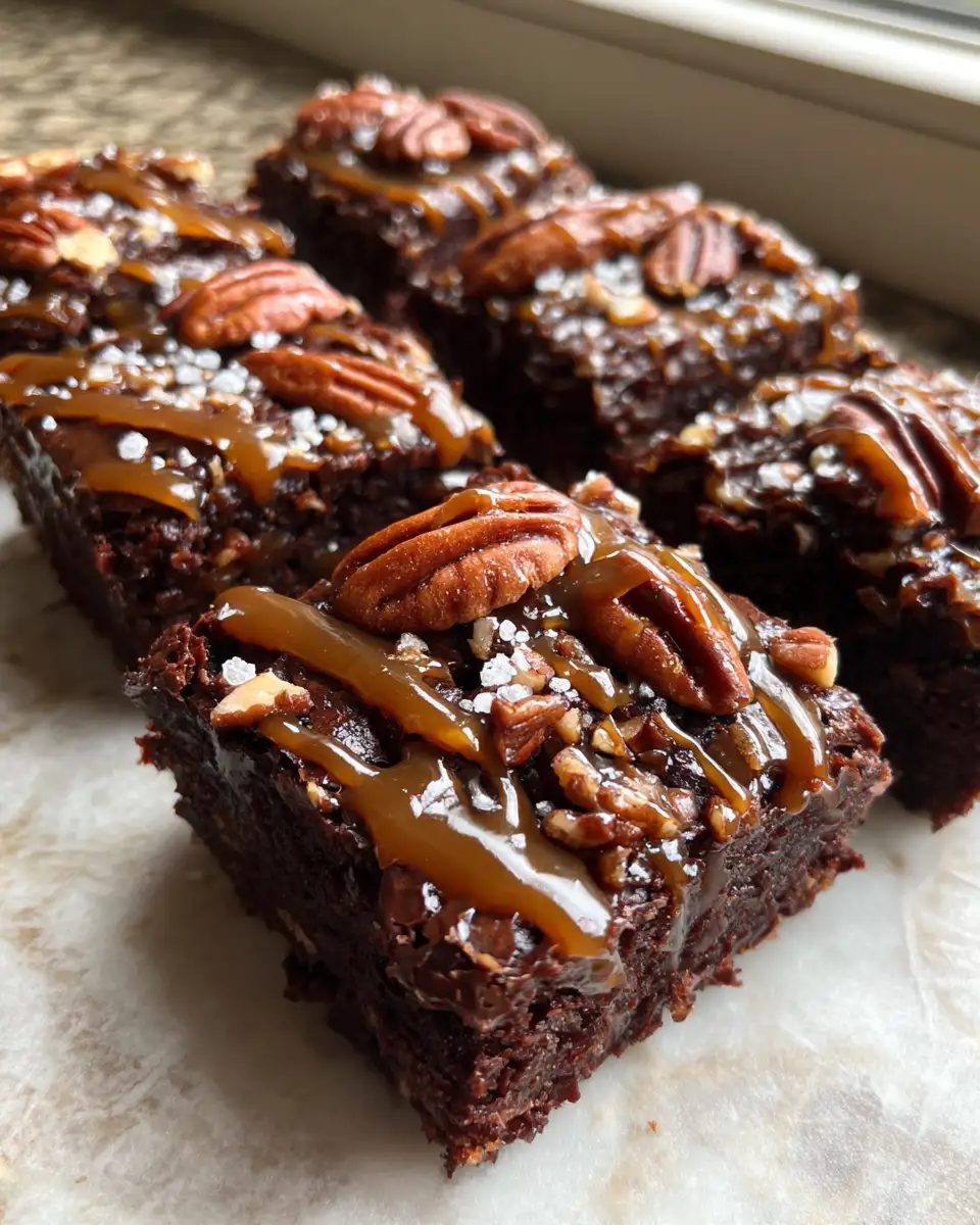 Final dish - Decadence Redefined: Irresistible Salted Caramel Pecan Brownies