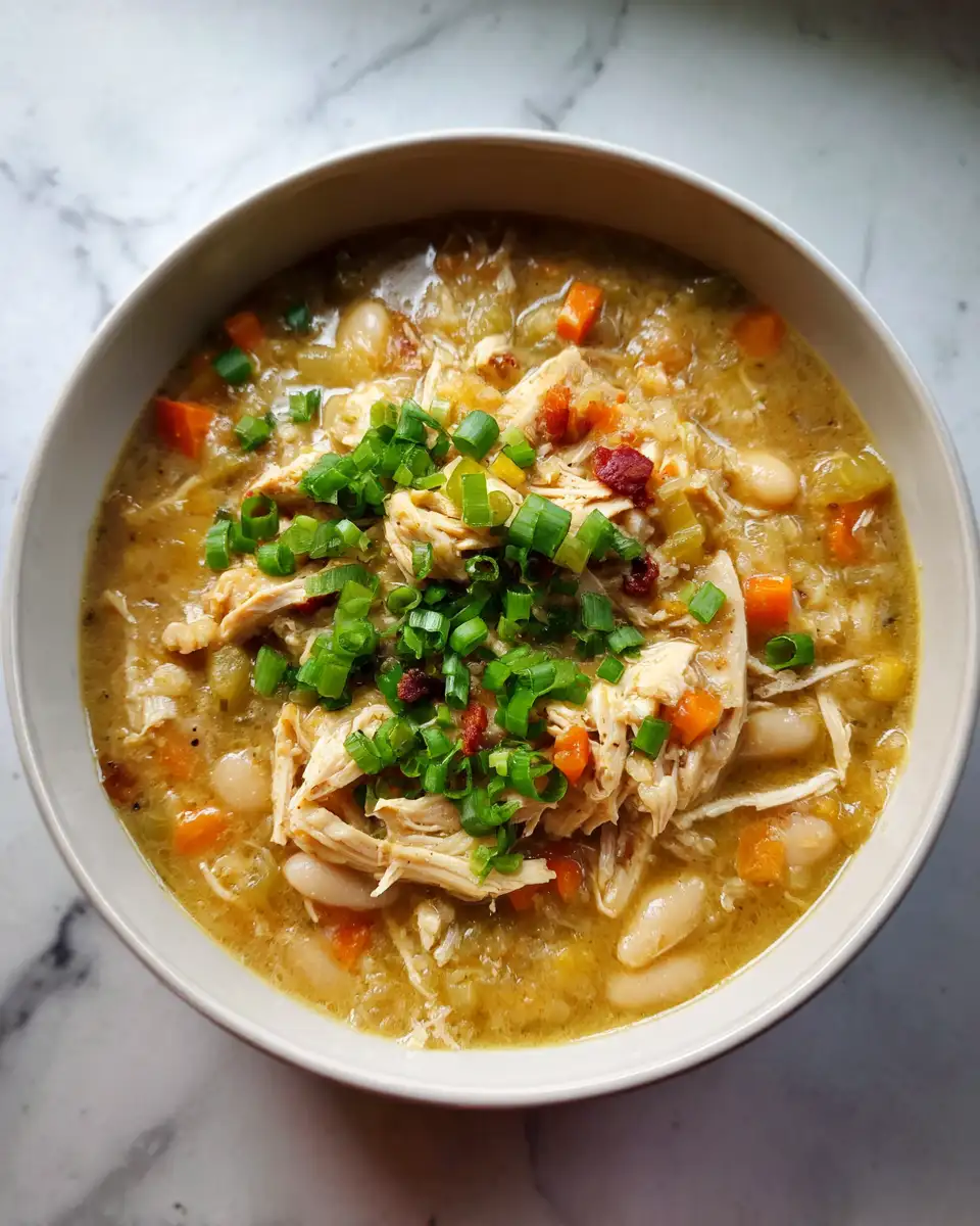 Final dish - Cozy Up with a Hearty Bowl of Slow Cooker White Chicken Chili
