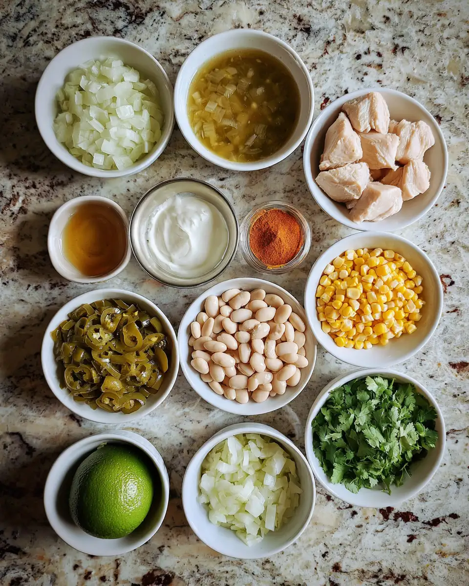 Ingredients for Cozy Up with a Hearty Bowl of Slow Cooker White Chicken Chili