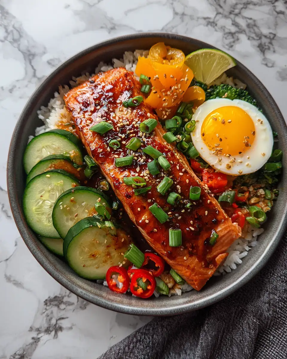 Final dish - Sweet Chili Salmon Bowls: A Flavorful Fusion Feast